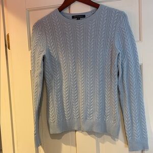 J. Crew Soft Blue Cable Knit Sweater